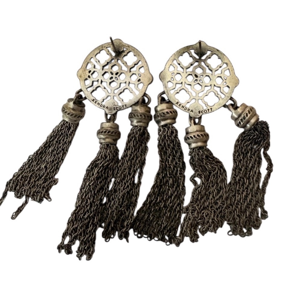 Kendra Scott Adams Logo Tassel Statement Earrings - Picture 6 of 6